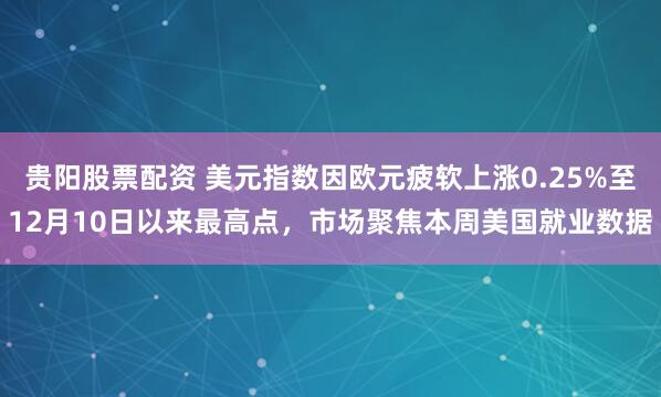 贵阳股票配资 美元指数因欧元疲软上涨0.25%至12月10日以来最高点，市场聚焦本周美国就业数据